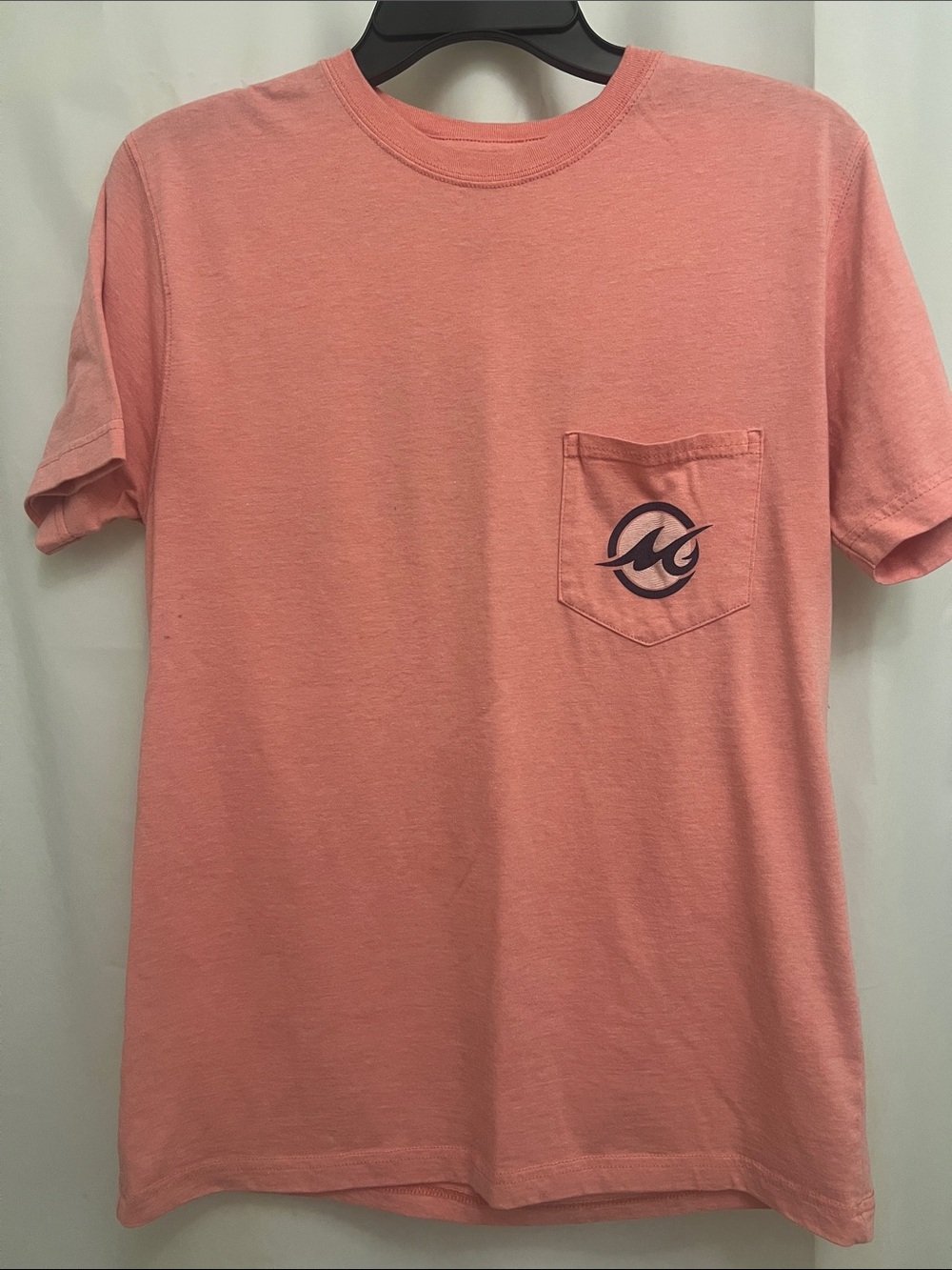 Mojo Coral Pocket Tee with Logo